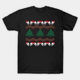 Skeletal ugly Christmas sweater holiday T-Shirt